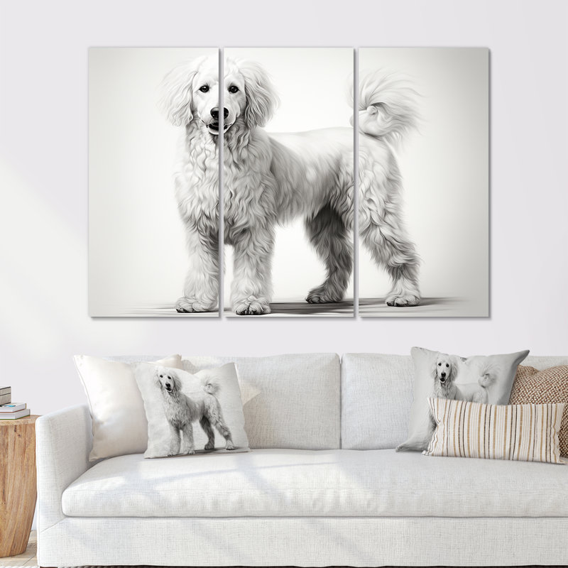 Ensemble de décorations murales Poodle Pizazz I, H 40 po x l 60 po