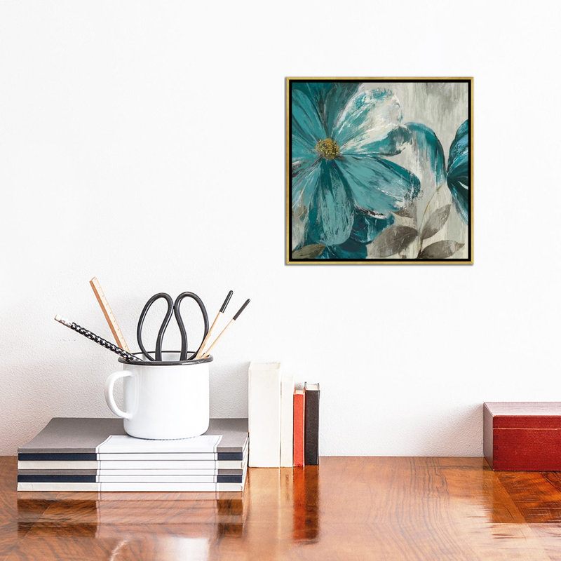 «Gisel I» par Asia Jensen - reproduction d'art sur toile tendue, H 12 po x l 12 po x P 1,5 po, Toile avec cadre doré