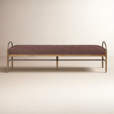 Demi 76" Genuine Leather Bedroom Bench