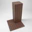Dalles de terrasse emboîtables en plastique durable, paquet de 44, 30 x 30 cm, imperméables et faciles à installer pour une utilisation intérieure et extérieure, marron