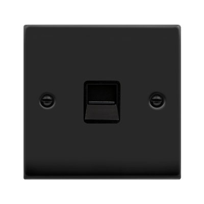 Matt Black Secondary Telephone Single Socket