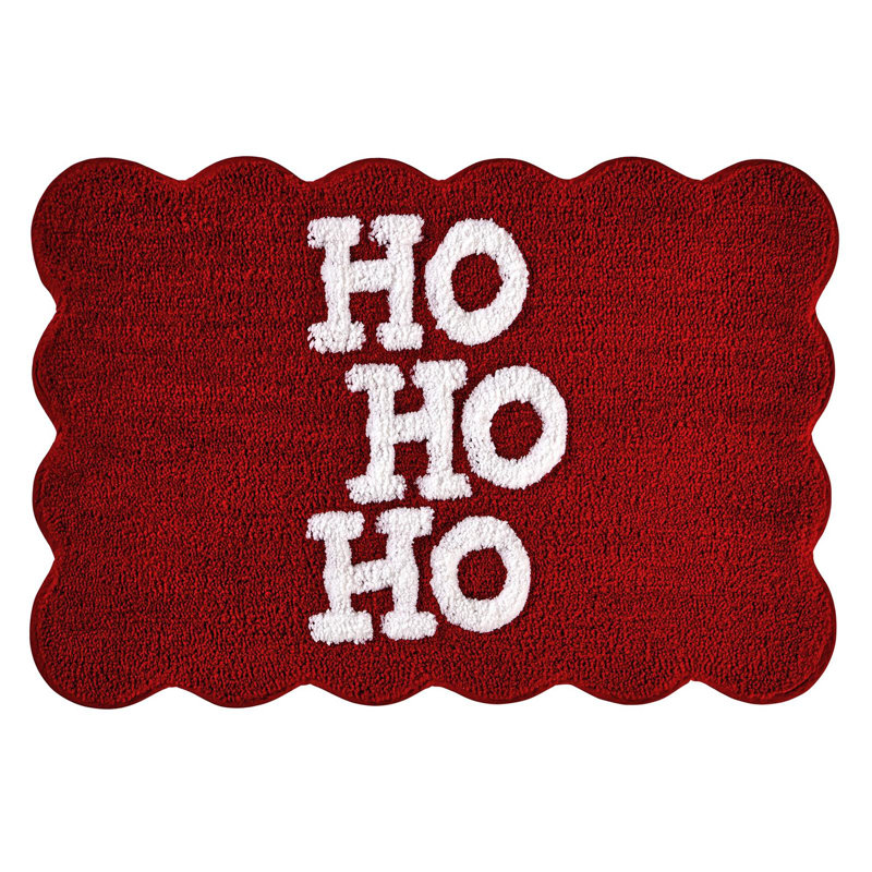 Hallmark Red Ho Ho Ho Tufted Holiday Bath Rug, 20" X 30"