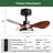 24" Small  Ceiling Fan With Light Remote Control-654710062