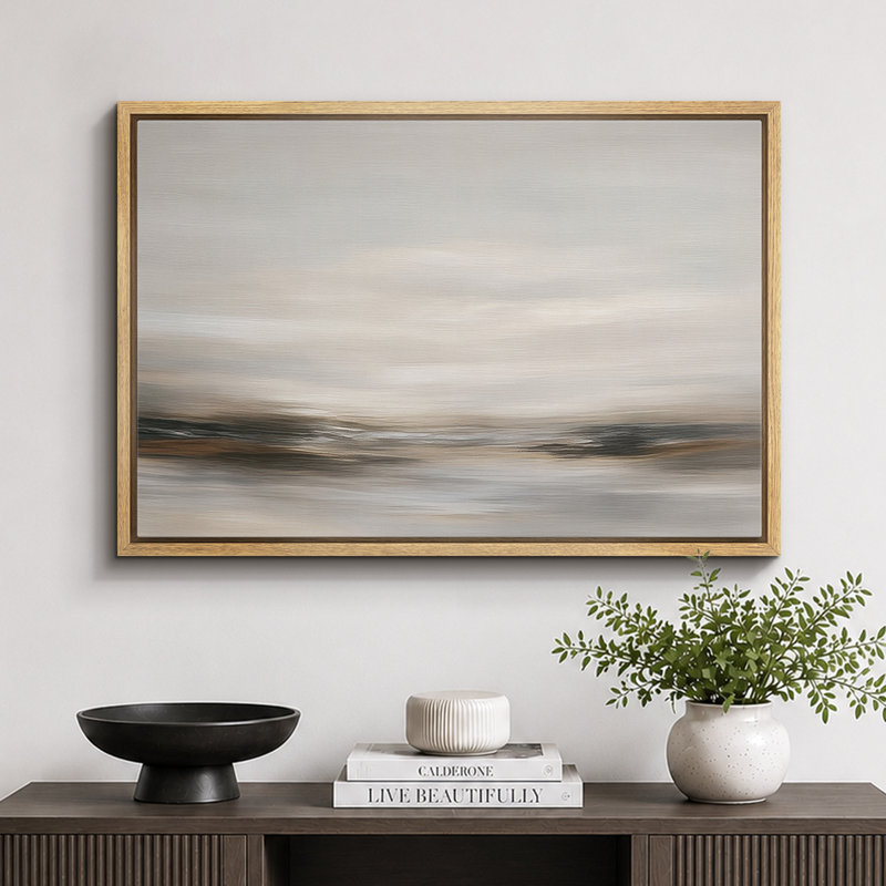 Art mural sur toile Calm, H 24,8 po x l 36,8 po, Impression encadrée sans passe-partout, Naturel
