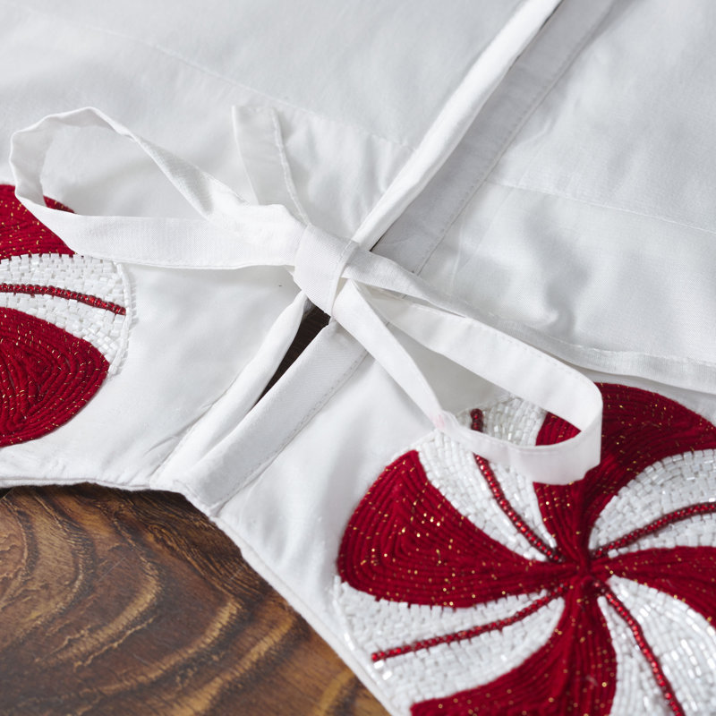 Candy Swirl Hand Beaded Tree Skirt