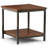Moreland Skyler 22"W Solid Mango Wood and Metal Industrial End Table with Open Storage Shelf-75558113-85952044