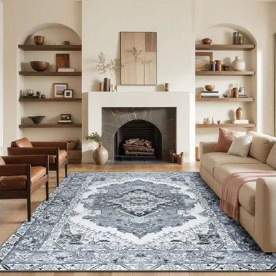 Gingham Shag Area Rug