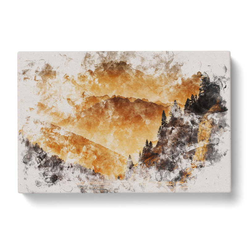 Mountain in Arlberg Pass - Wrapped Canvas, 40cm H x 60cm W x 3cm D