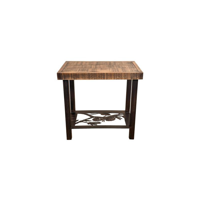 Table d'appoint Burnt Sienna / Rough Sawn