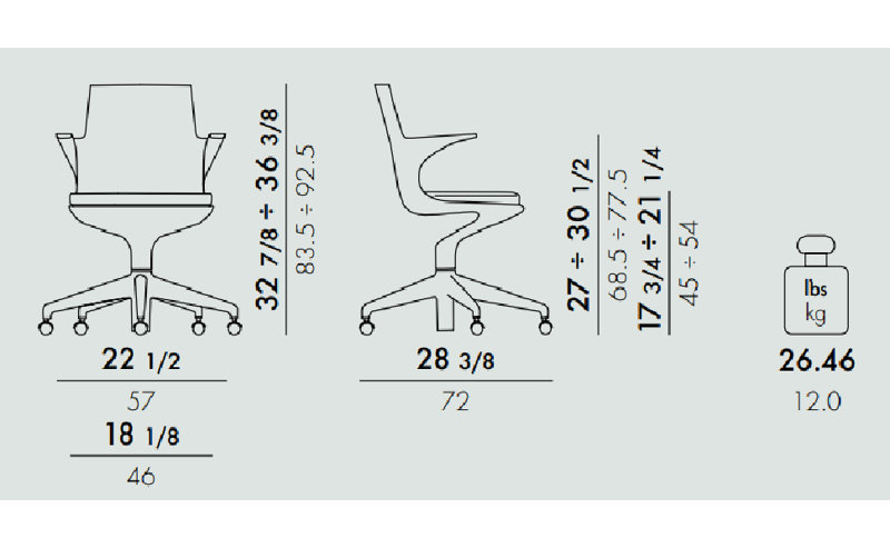 Spoon Swivel Task Chair, Black