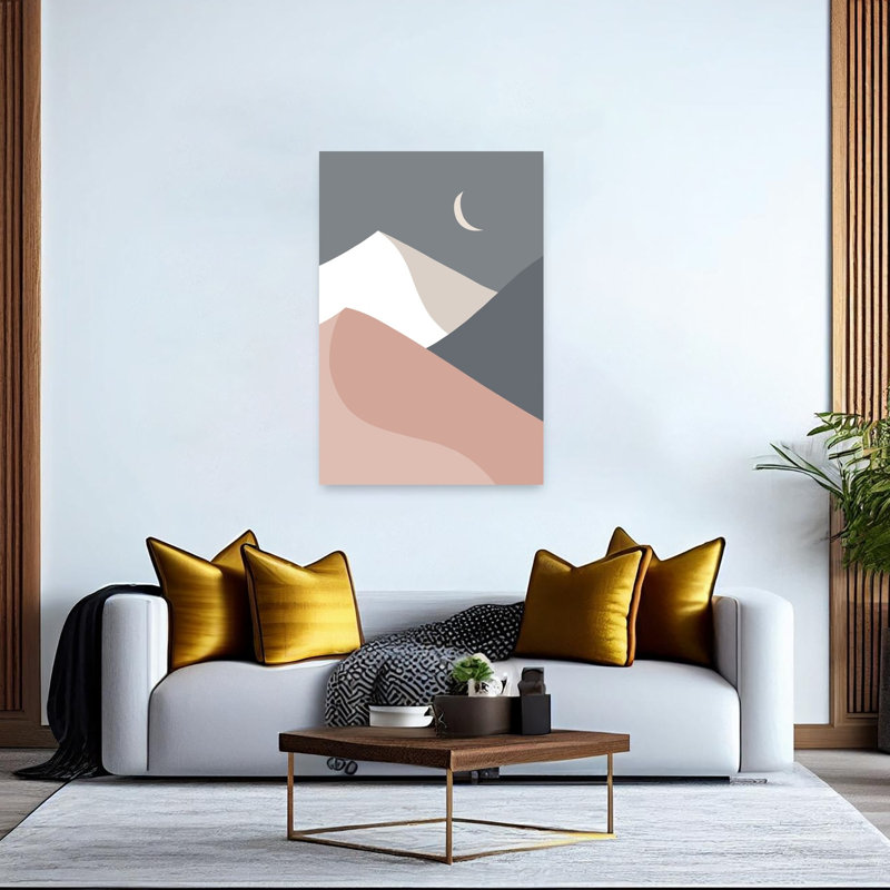 Reproduction d'art mural, paysage serein, désert moderne et paisible, H 60 po x l 40 po