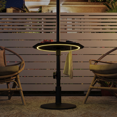 Table de parasol réglable en plastique