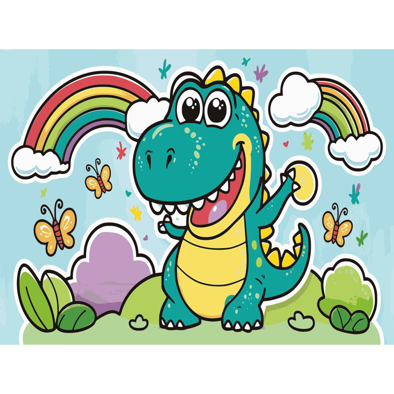 Tapis pour enfants Zoomie Kids, Rectangle 7 pi x 9 pi