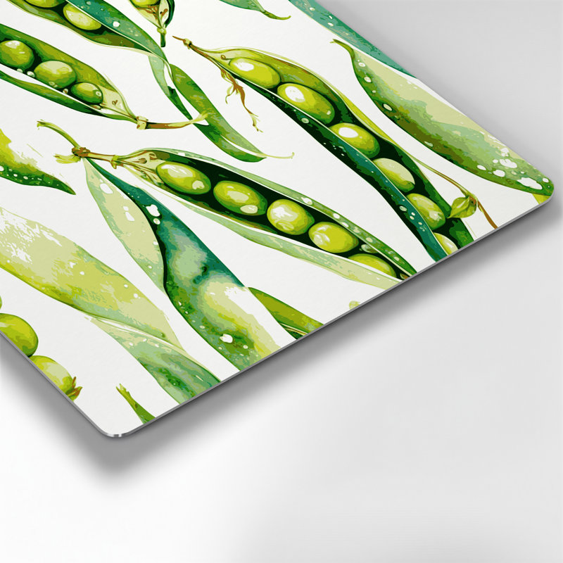 Légumes, art mural blanc Edamame, H 16 po x l 16 po
