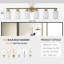 Lampe de salle de bain 6- en verre givré, doré, fixation murale moderne pour zone dorée, abat-jour à 6 lumières, luminaire-1650066876-1650066848-1650066855