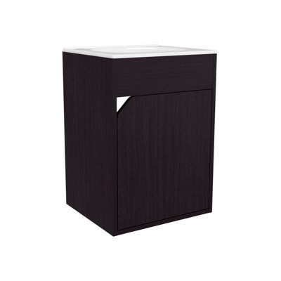  Meuble-lavabo flottant pour salle de bain avec porte