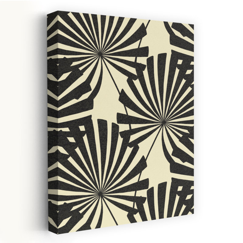 Motif géométrique de soleil levant abstrait géométrique, H 48 po x l 32 po
