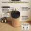 Meuble-lavabo de salle de bain autoportant l 16 po x P 16 po x H 34 po à grain de bois naturel avec vasque ronde-132449017