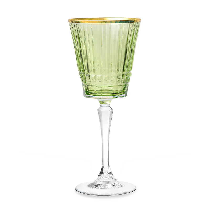 Ensemble de 4 verres à vin Cristine, Vert