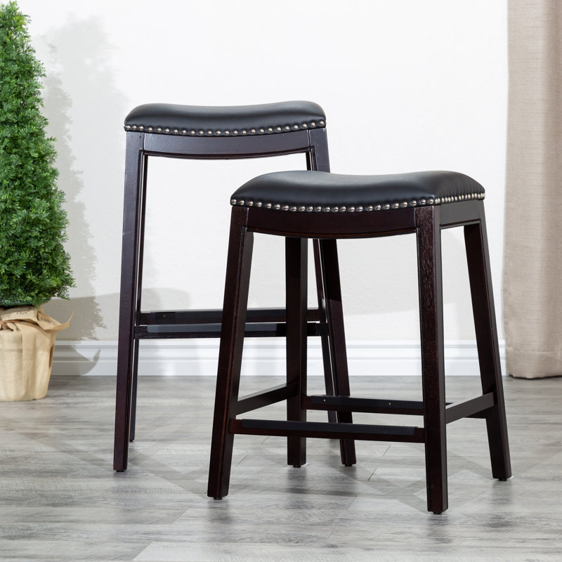 Tabouret Elowen, Espresso, Tabouret de comptoir (siège d’une hauteur de 24