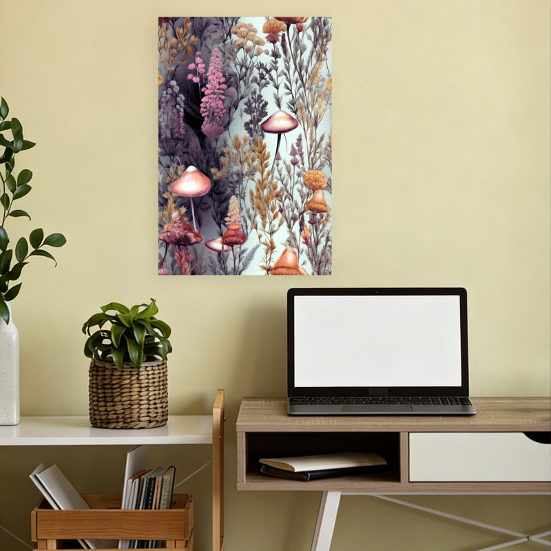 Nature Flowers And Leaves Watercolor Art Abstract Flower Nature Wall Art Print 1 Piece Wrapped Canvas Wall Art