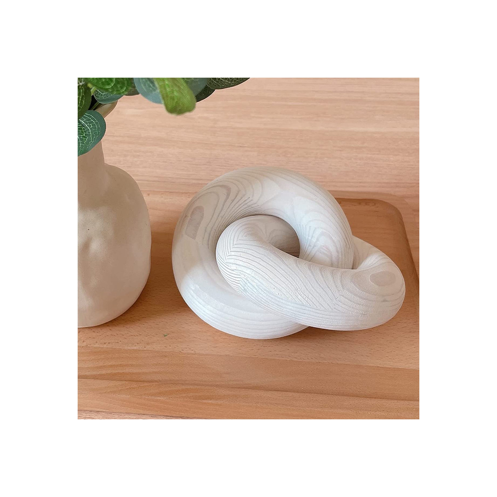 Dinara Chain Link Decor Sculpture, White