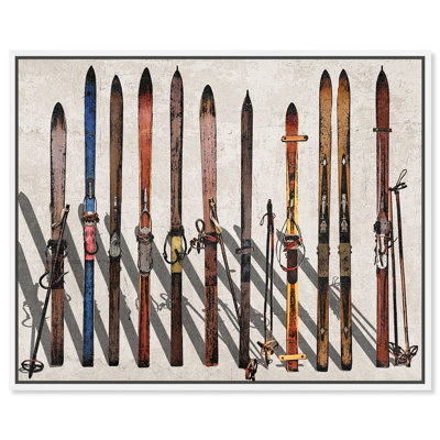 Sports and Teams Vintage Skis - reproduction d'art graphique sur toile
