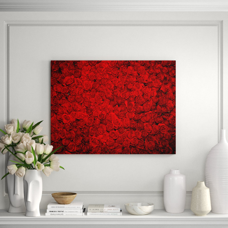 Bed Of Roses Print, 30" H x 40" W x 1.5" D