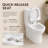 Modern Ceramic One Piece Toilet, 12-Inch Rough-In, 1.1/1.6 GPF Dual Flush Elongated Toilet with Soft-Close Quick-Release Seat, Easy Clean White Bathroom Toilet