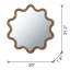Miroir d'appoint 31 "x 30" en bois avec cadre unique, miroir mural pour le hall d'entrée de la chambre à coucher du salon