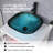 Handmade 16“ Square Glass Vessel Bathroom Sink with Water Saving Faucet-1437208066