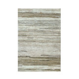 5' X 8' Beige and Brown Abstract Power Loom Distressed Non Skid Area Rug