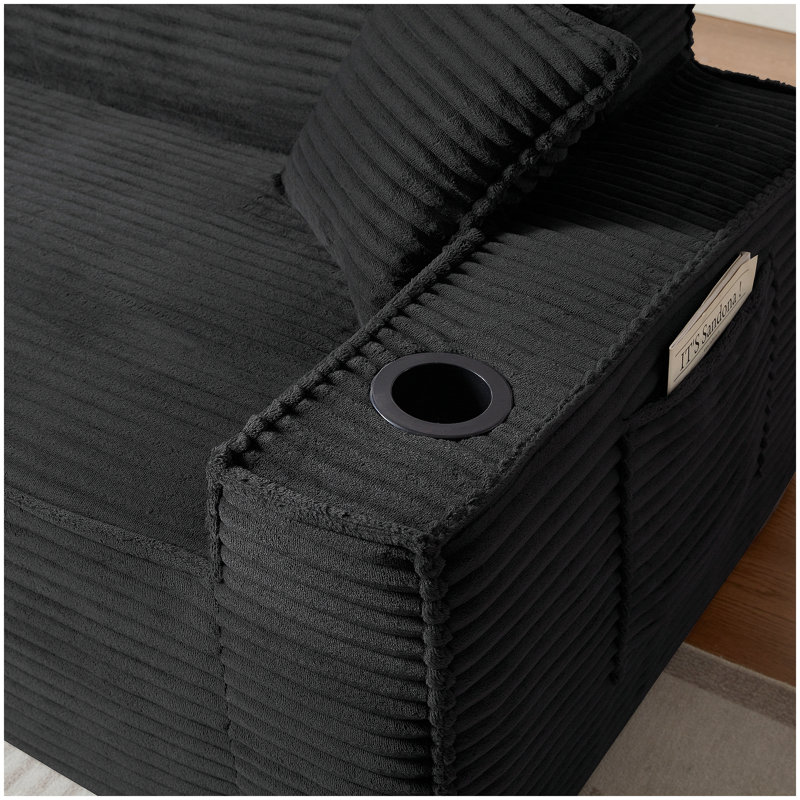 Boneless 3Seater Sofa Boneless Couches,No Assembly Needed, Modern Sofa for Compact Living Rooms, Apartments, and Offices