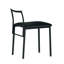 Chaise d'appoint, chaise rembourrée sans accoudoirs, chaise de salle à manger à structure en métal