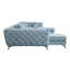 Canapé modulaire en tissu bleu cendré avec 7 coussins Zerah
