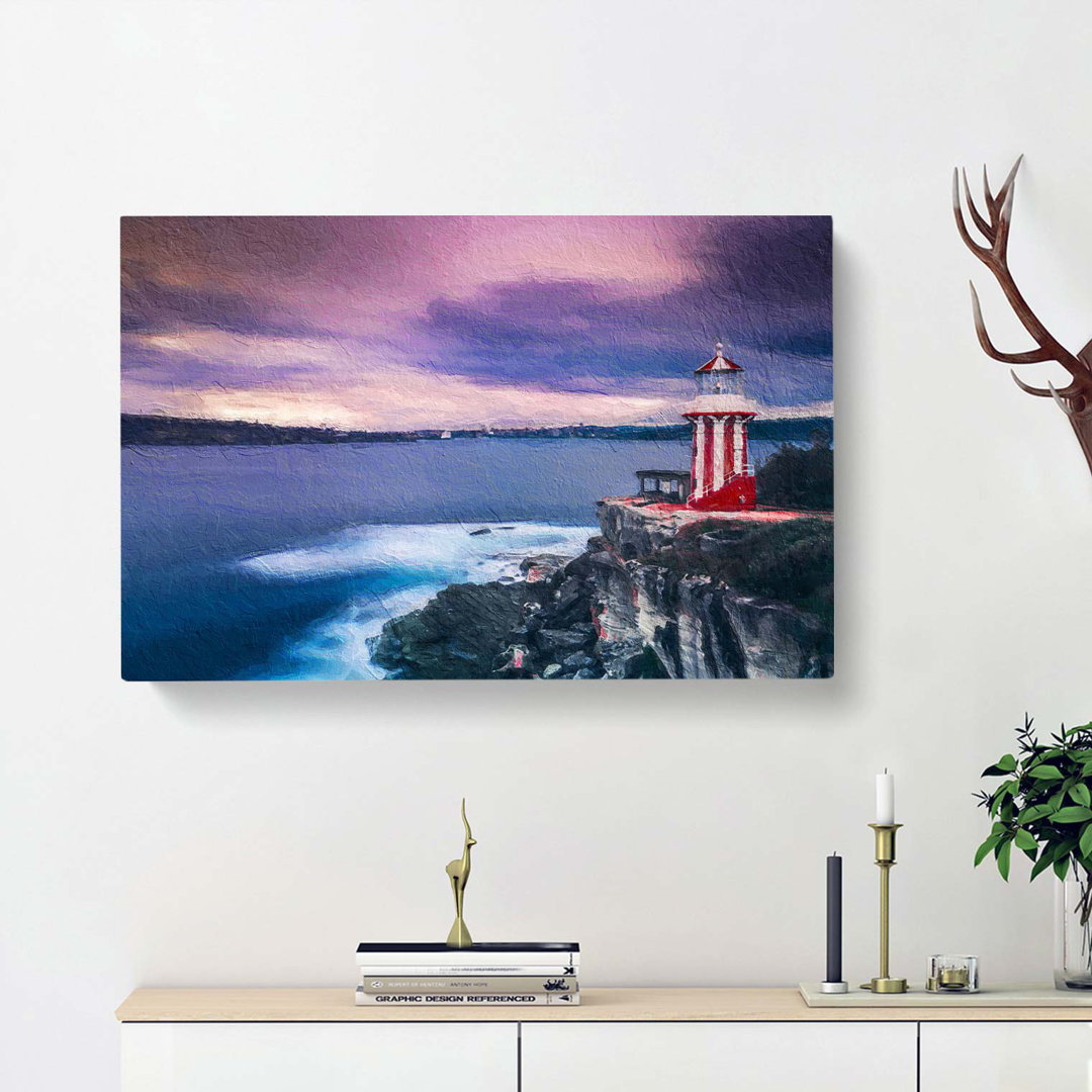 Lighthouse Overlooking Sydney Australia - Wrapped Canvas