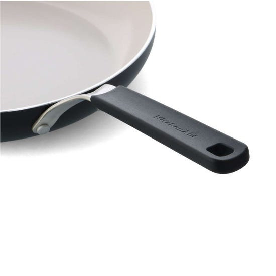 Coloured Aluminium Frypan 24cm - Matte Black, 24cm W