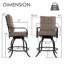 Ensemble de 2 chaises de bar pivotantes pour l'extérieur Kozyard Isabella, ensemble de 2 tabourets de bar à hauteur de comptoir avec sièges rembourrés, chaises bistro en métal toutes saisons-603472005