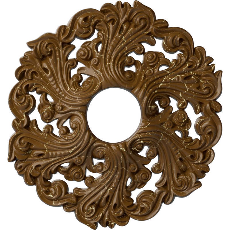 Médaillon de plafond Endurathane Amelia, Diam., Craquelure topaze fumée