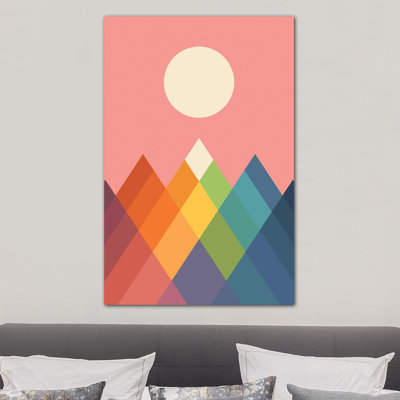 Rainbow Peak by Andy Westface - Wrapped Canvas Print