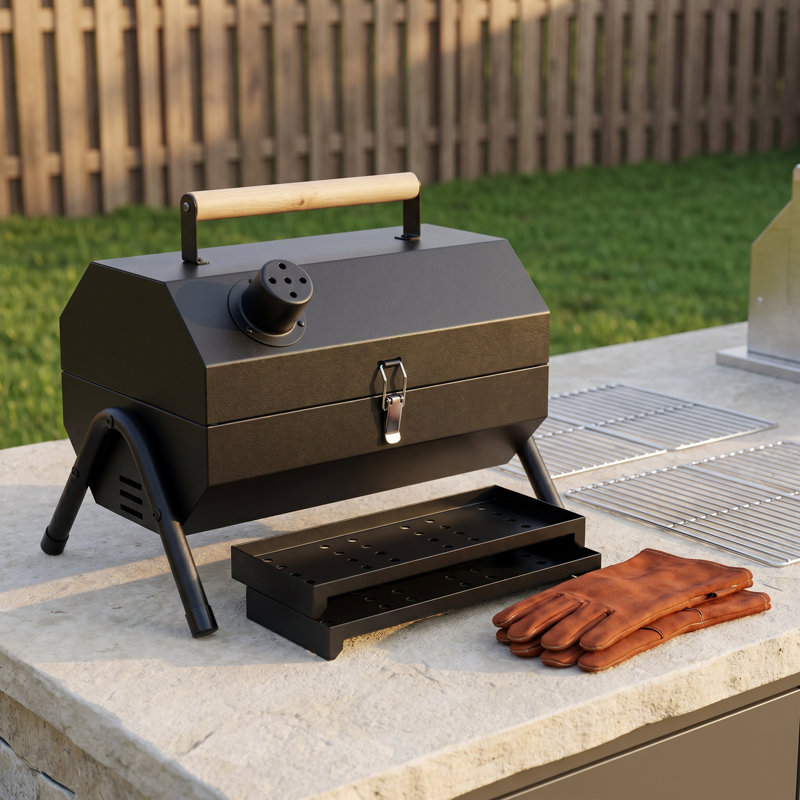 Barbecue extérieur pliable et compact pour le camping, Biack