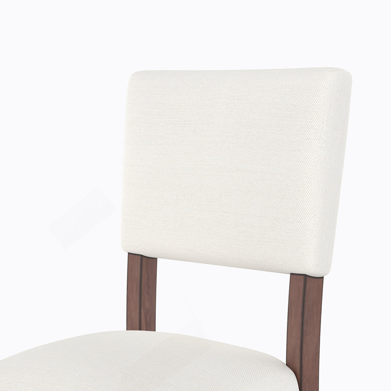 Ensemble de tabourets de bar de style Mid-Century idéal pour l'îlot de cuisine et la salle à manger, revêtu d'un matériau confortable et de pieds en bois massif