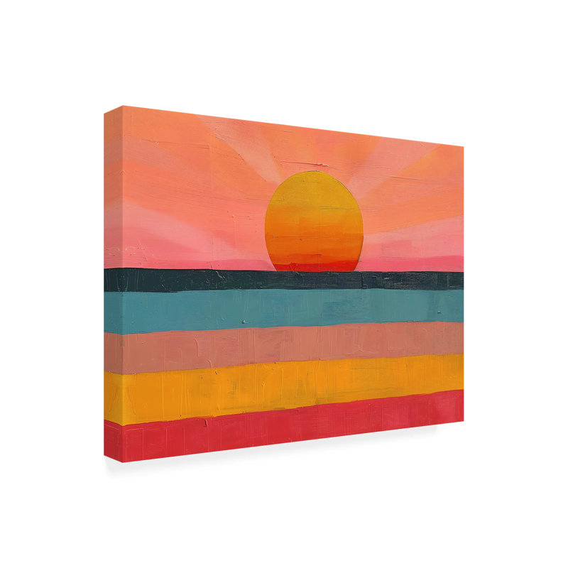 Art sur toile «Rhin Ray Heere» Sunset 1, H 14 po x l 19 po