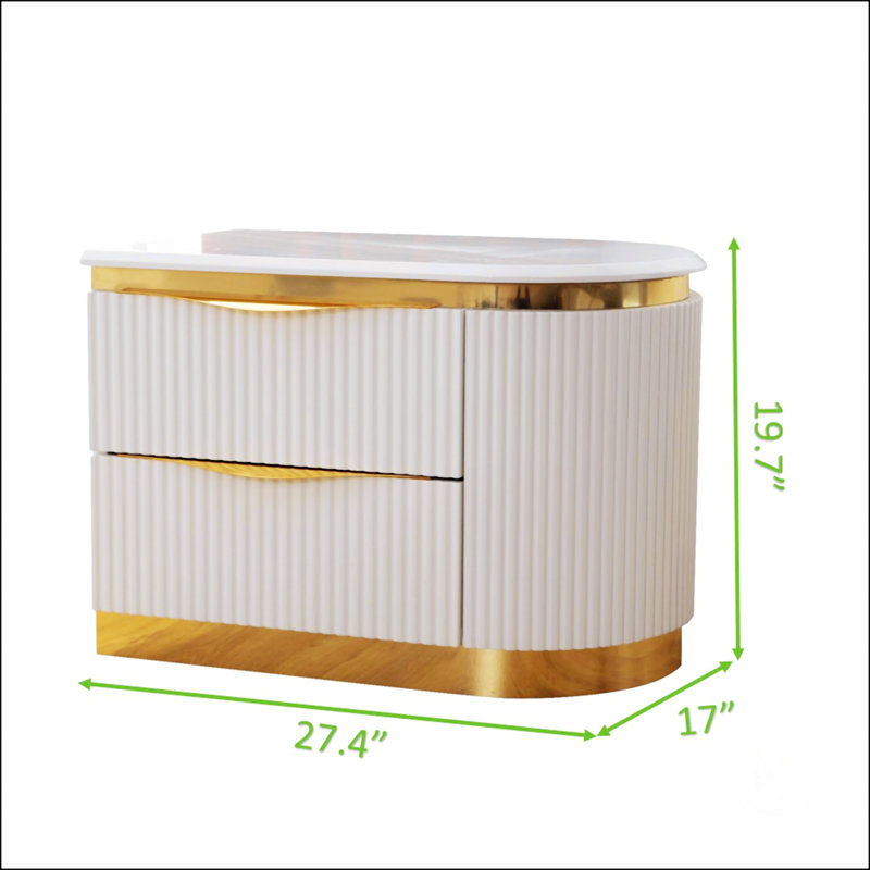 Table de chevet 2 tiroirs