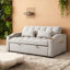 Canapé-lit futon moderne en velours avec canapé-lit, petit canapé-lit avec dossier inclinable réglable, coussins décoratifs, poches, meubles de salon, canapé-lit convertible 3 en 1-1702989498