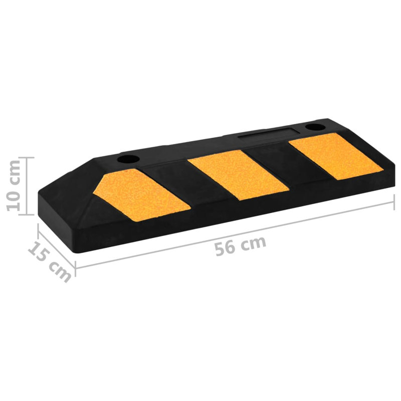 vidaXL Reflective Parking Blocks 22.0x5.9x3.9" Rubber