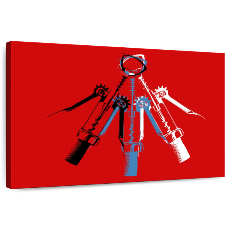 Senne Wine Corkscrew Trio, 30" H x 45" W