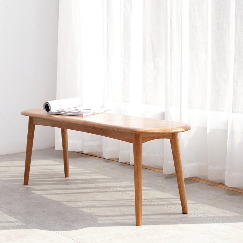 Hrefna Natural Oak Wood For Dining Bench Table Bench For Living Room,Wood Bech,Entry Bench