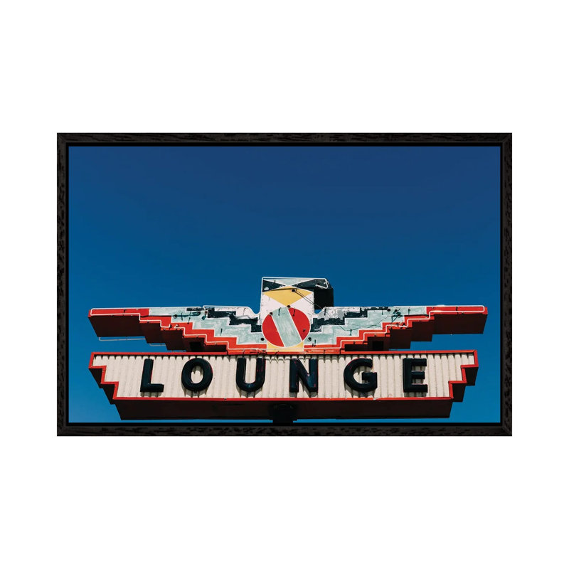 New Mexico Lounge 1 Piece Wall Art on Canvas, 66.04cm H x 101.6cm W x 3.81cm D, Black Framed