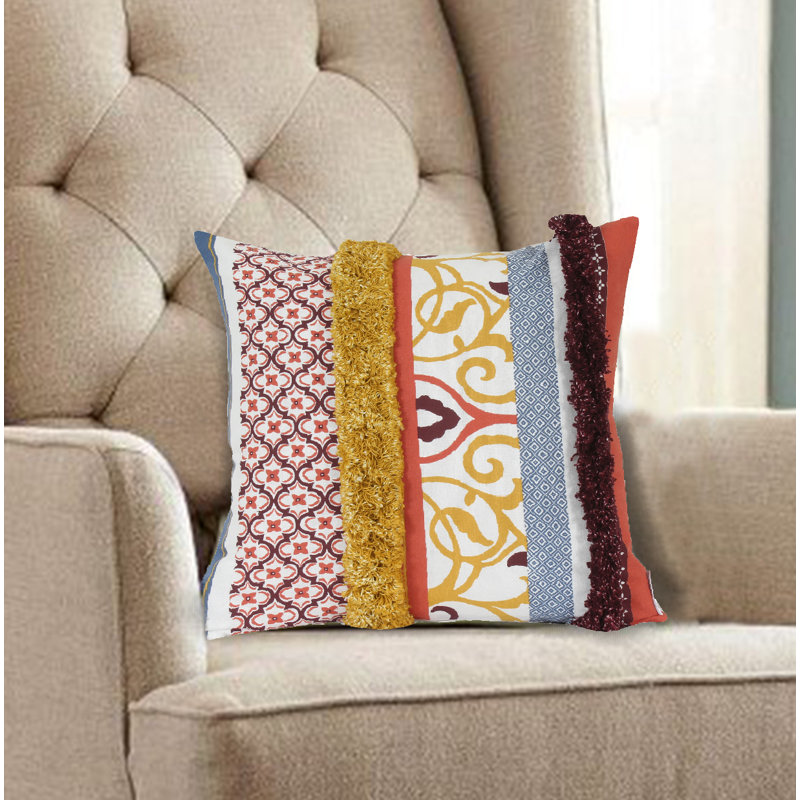 Housse de coussin en coton Rummel